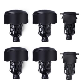 GSE Games & Sports Expert Set of 6 Heavy-Duty PU Leather Billiard Pool Table Pockets, Billiard Pool Table Accessories (Black, Smooth)