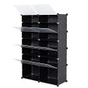 Flulep 7-Tier Portable 28 Pair Shoe Rack Organizer 14 Grids