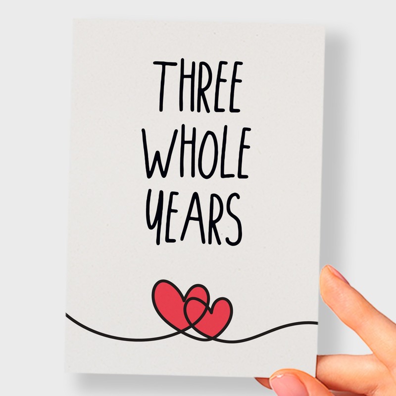 Postcard Prints - 3 Year Anniversary Card For Husband or