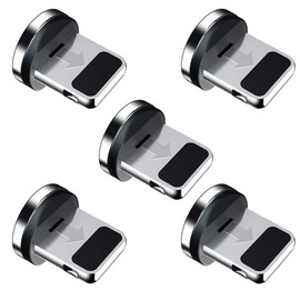 Ankndo Magnetic Connector Tip Heads (5-Pack) Magnetic Adapter 360° Rotating Strong Magnetic Phone Cable Adapter for lProduct Device