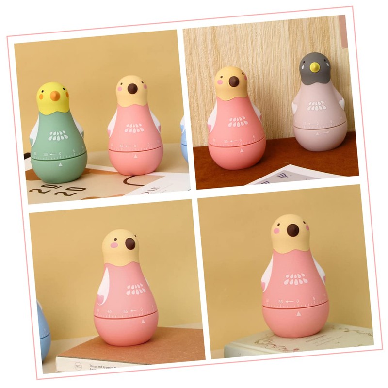 iplusmile Mechanical Timer Cartoon Parrot Shape Practical Cooking Reminder for