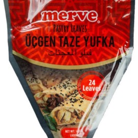 Merve Triangle Pastry Leaves phyllo dough pastry 24 pieces 400 Gram (14.1oz) x 3 Packs