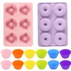 Molde para donas, 2 moldes de silicona para rosquillas, con