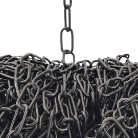 CHRISTOPH PALME Iron Chain Diameter 2 mm Smooth Decorative Chain Round Steel Chain Round Link Chain 1 m (Black)