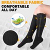 CASMON 2 Pairs Zipper Compression Socks for Women & Men,15-20