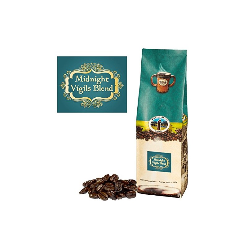 Mystic Monk Coffee: Midnight Vigils Blend Whole Bean - 12