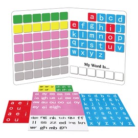 Phonics Magnetic Letter Tiles Set Spelling Reading Games Board Manipulative Phonemic Awareness Sentence Building Alphabet ABC Fridge Magnets Homeschool Classroom Learning Activity