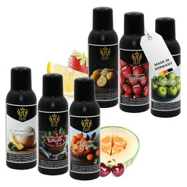 HAF® Sauna Infusion Concentrate Set, Fruity Oasis, 6 x 100 ml Sauna Fragrance with Citro, Strawberry, Green Apple, Honeydew Melon, Cherry, Orange, Sauna Oil Made from 100% Natural Essential Oils
