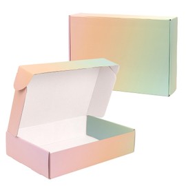 OUGEBOX 30 Pack 9x6x2 Colorful Shipping Boxes Medium, Mailing Cardboard Boxes for Packaging Small Business