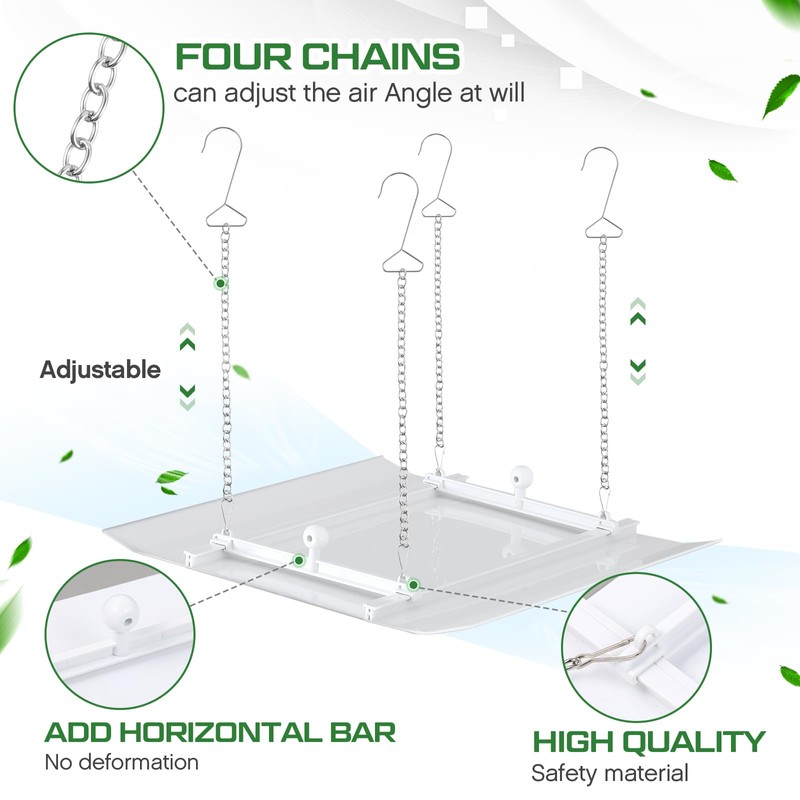 Shimeyao 1 Set Air Vent Deflector Adjustable Square Ac Vent