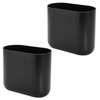 iDesign Small Slim Plastic Bathroom Trash Can, Garbage Can for