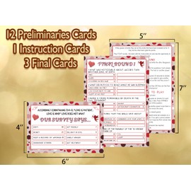 Valentine's Day Bible Feud,Valentine's Day Party Games,Bible Friendly Feud,Valentine's Day Friendly Feud Game,Family Feud Questions,Valentine's Day Games Card,Valentine's Day Party Decoration(2)
