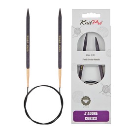 KnitPro J'Adore Cubics Knit Pins - Circular Fixed Knitting Needles - 60cm x 6.50mm