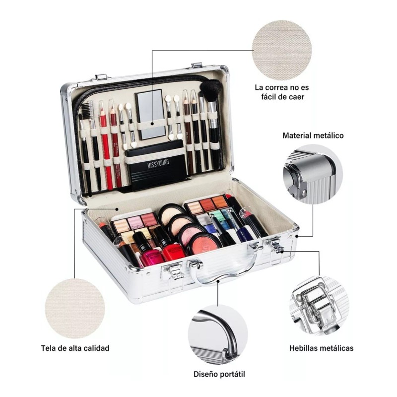 Gmdr Kit De Sombras Maquillaje Set Todo En Uno Neceser