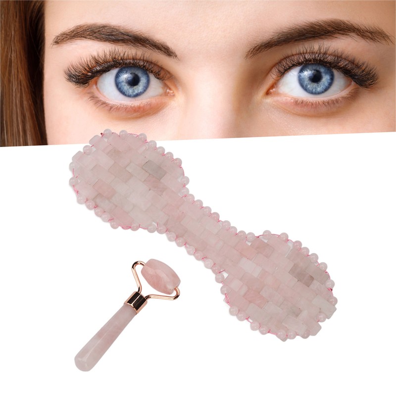 2pcs Jadestone Eye Pad Roller Set Reduce Dark Circles Promote