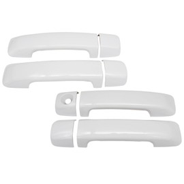 Priprilod Door Handle Covers White Compatible with Toyota Tundra CrewMax Sequoia 040 2007 2008 2009 2010 2011 2012 2013 2014 2015 2016 2017 2018 2019 2020 2021 2022