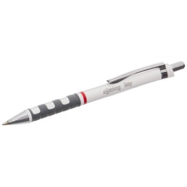 Rotring Tikky Lightweight Ballpoint Pen with Rubberised Grip - White Barrel