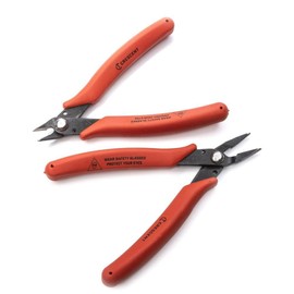 Crescent Shear Cutter Mini Pliers Set - Electrician Tool for up to 20-Gauge AWG Soft Wires (0.8 mm) - Premium Hand Tool - 2-Piece Set - S2KS5NN