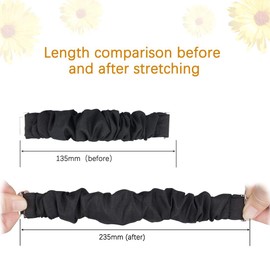 Compatible for UMIDIGI Uwatch3 Bands, YOUkei Fabric Elastic Scrunchie Elastic Watch Band Women Cute Replacement Straps for UMIDIGI Smart Watch Uwatch3/Uwatch GT/Ufit Fitness Tracke (Black)