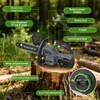OJOYME 12" Cordless Electric Chainsaw with Brushless Motor, 2x4.0Ah Battery