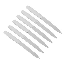 BIUDECO 6Pcs Stainless Steel Nail File Durable Manicure Tools for Safe and Smooth Nail Shaping Washable and Reusable for Home and Travel Use