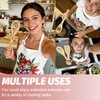 6PCS Bamboo Cooking Spoons,Lightweight & Durable Utensils Set include Unique