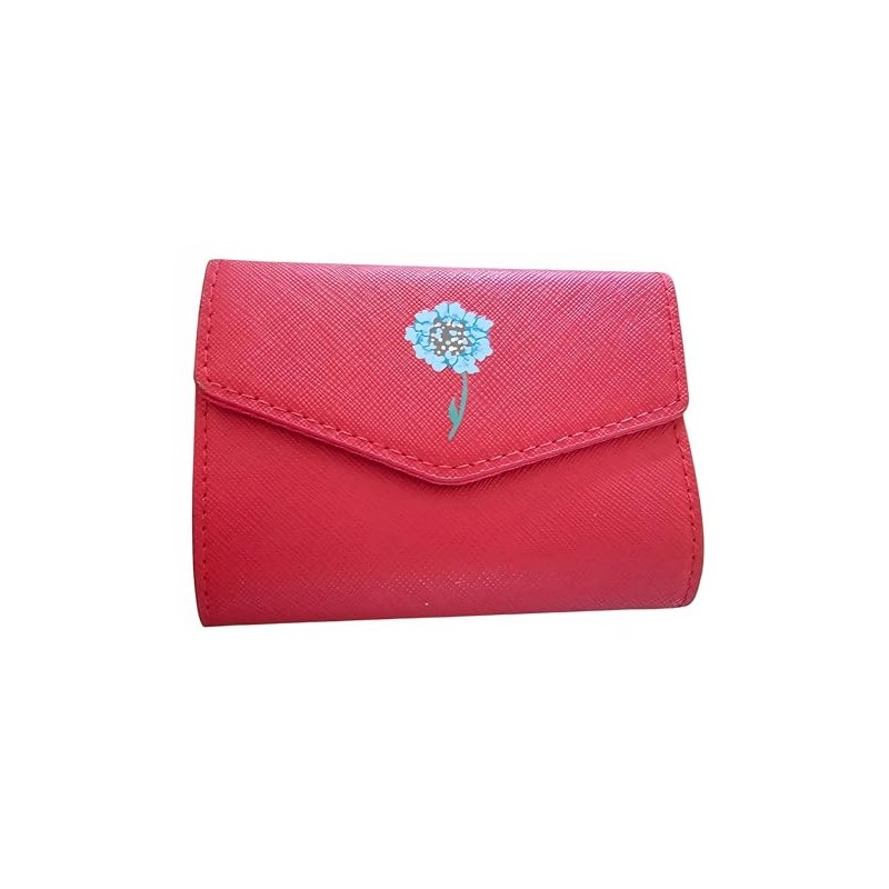 Cath Kidston Red Leather Twilight Spring Small Folded Purse