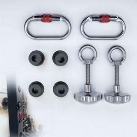 Squat Rack Attachments for Strength Training Equipment | Attachments for Power Cages & Squat Racks | Fits 2"x2" & 3"x3" Frames (1/2" & 1" Holes) | Ideal for Resistance Bands & TRX Training (2 Pack)