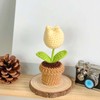 Lutoku Cute Knitted Flower Plant, Kawaii Handmade Crochet Flowers,Small Potted