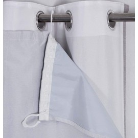 always4u 100% Blackout Curtain Liner Thermal Heat Blocking Curtain Liners Odorless Water-Proof Energy Efficient Blacout Window Cover 2 Panels Hooks Included 51 * 92