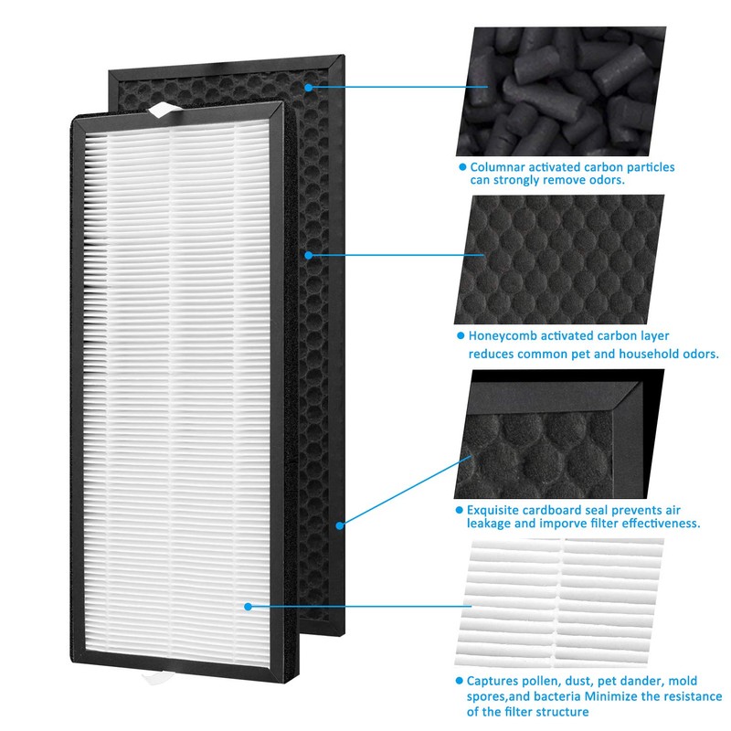 XD6065 Activated Carbon & XD6075 True HEPA Replacement Filter, Compatible