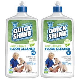 Quick Shine Hard Surface Pet Floor Cleaner 27 oz, 2Pk | Ready to Use, Removes Dirt, Streak Free, No Rinse | Hardwood, Laminate, Luxury Vinyl Plank LVT, & Tile | Safer for Kids, Pets & Our Environment