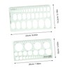 STOBOK 2pcs Geometric Ruler Ellipse Template Circle Stencil Stencils for