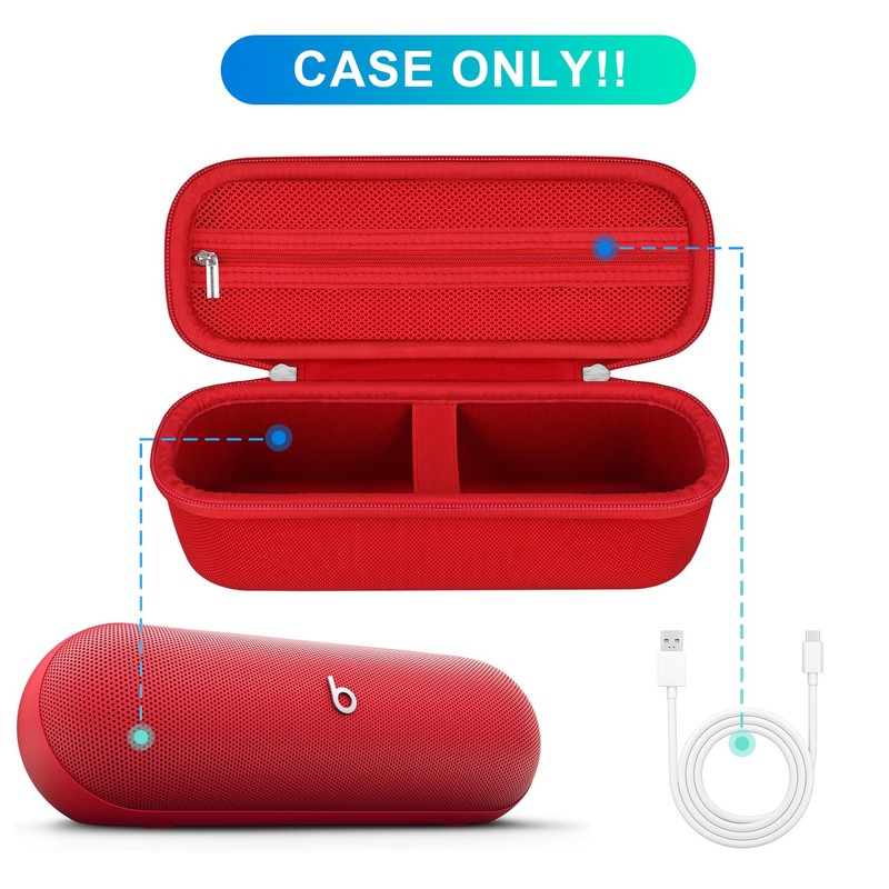 BOVKE Carrying Case Compatible with Beats Pill Wireless Bluetooth Speaker,