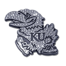 Elektroplate University of Kansas (Jayhawk w/Austrian Crystals) Emblem