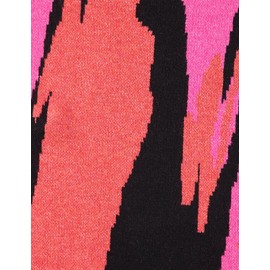 Samoon Ladies Patterned Knitted Scarf, Black Patterned