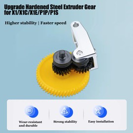 JUUPINE Upgrade Nano Coating Gear Extruder Accessories Kit for Bambu Lab X1 Carbo/X1/X1E/P1P/P1S 3D Printer,with Aluminum Handle Assembly Drive Gear Extruder.