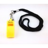yueton Plastic Coach Whistles with Lanyard, Pack of 6 (Yellow)