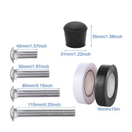 JHJEWH Color Guard Flag and Pole Set,Color Guard Weight Anchor Set,Heavy Duty Flag Pole Cap,Color Guard Tape for Color Guard Flag and Pole (8pcs)