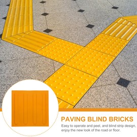 Gatuida Tactile PVC Floor: Tactile Flooring Blind Tiles Floor Plate With Raised Tube Blind Brick for Floors