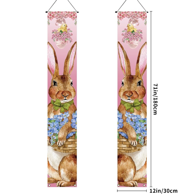 Happy Easter Decorations Easter Bunny Font Porch Weclome Sign Easter