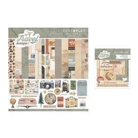 Photoplay Travel Junque Collection Bundle - 12 x 12 Collection Kit + Ephemera Cardstock Die-Cuts