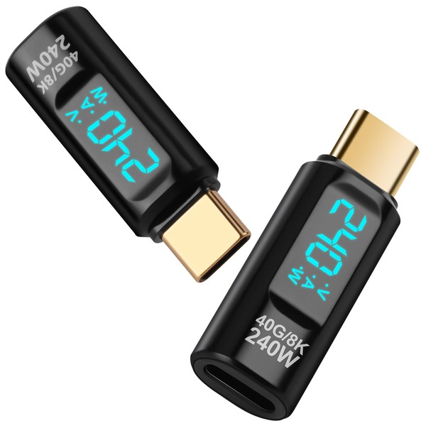 AXFEE 2PCS USB C to USB C Adapter with LED
