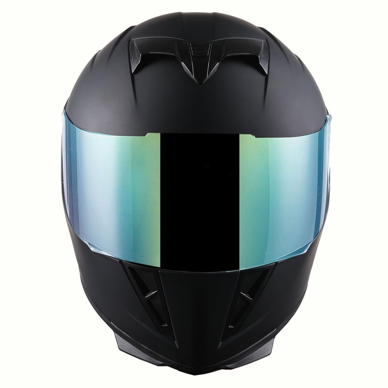 1Storm Motorcycle Full Face Helmet Skull Matte Black HJK311 +