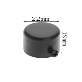 Changyeah Roman Curtain Rods,4 Pcs Window Curtain Rod End Cap Metal Sealing Finial Caps Drapery Pole End Plug,Window Curtain Rod End Caps,Magnetic Curtain Rod(Black)