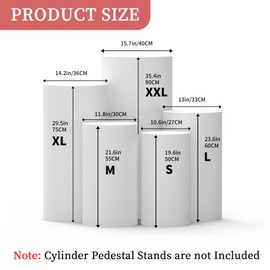 Kjlwb Cylinder Covers Set of 5 Multicolor Pedestal Stand Covers, Cylinder Stand Covers for Party,Round Spandex Dessert Tables Covers for Wedding Birthday Party Decor