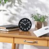 Fuji Boeki 99230 Table Clock, Black, Diameter 5.3 inches (13.4