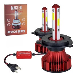 Evolum - Master Kit de Focos Led 22000lm 4 Caras Iluminación 360° Alta Baja H1 H3 H4 H7 H11 H13 9004 9005 9006 9007 Luz Blanca Frío 6000k Automotriz Auto Faros Delanteros Iluminación Principal (H4)