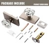 HIEMEY Glass Door Knobs Interior with Lock, Crystal Modern Privacy