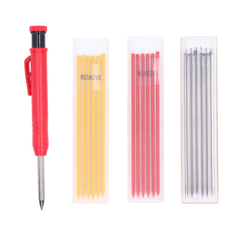 19Pcs Carpenter Pencil Set ABS Tungsten Carbide Construction Carpenter Marker